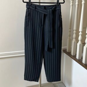 Wilfred Tie-Front Pant black/oak pinstripe sz 6